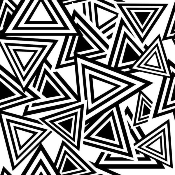 Patrón Triángulos Blanco y Negro