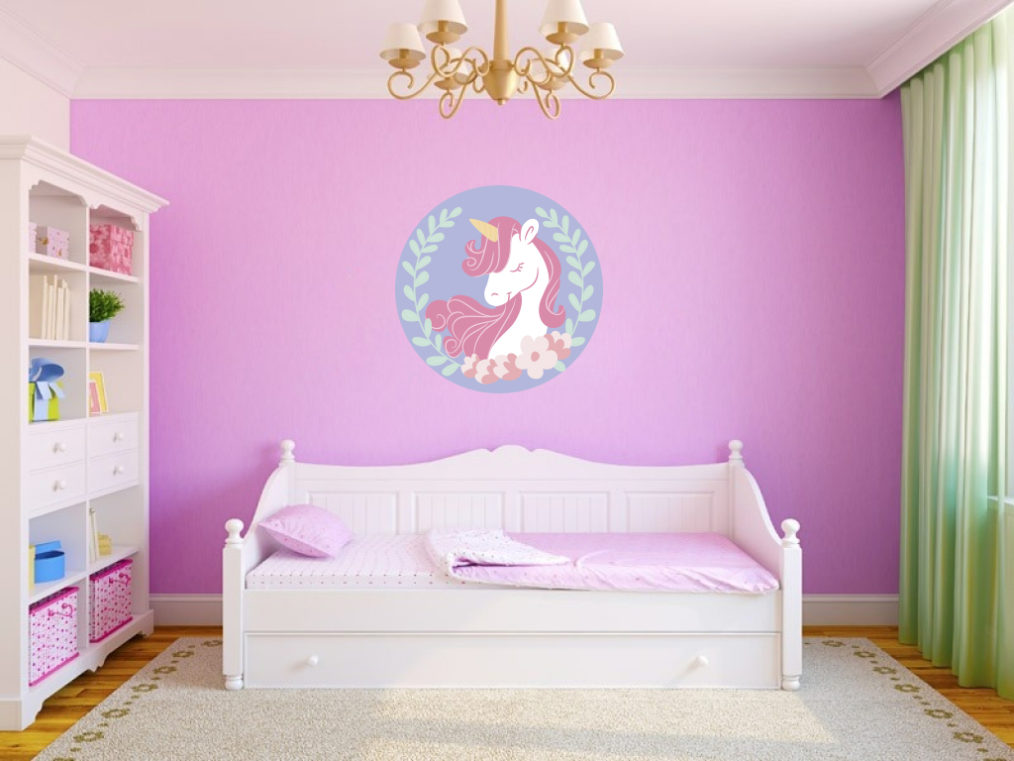 Vinilos decorativos adhesivos infantiles unicornios rosa Unicorns