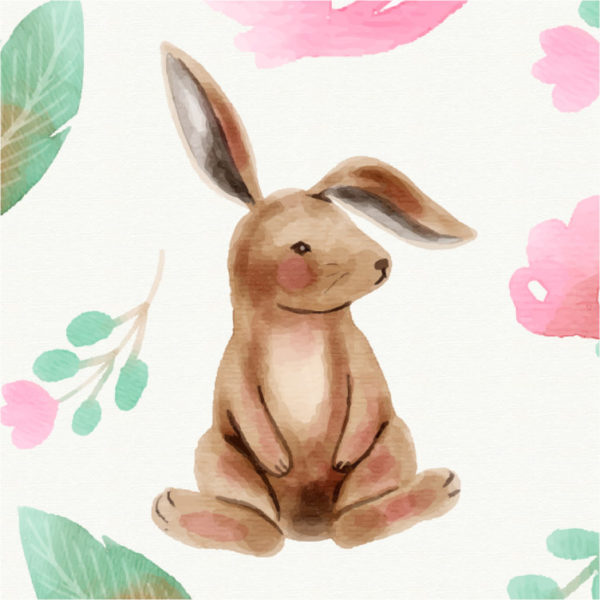 cuadro de conejo decorativo infantil